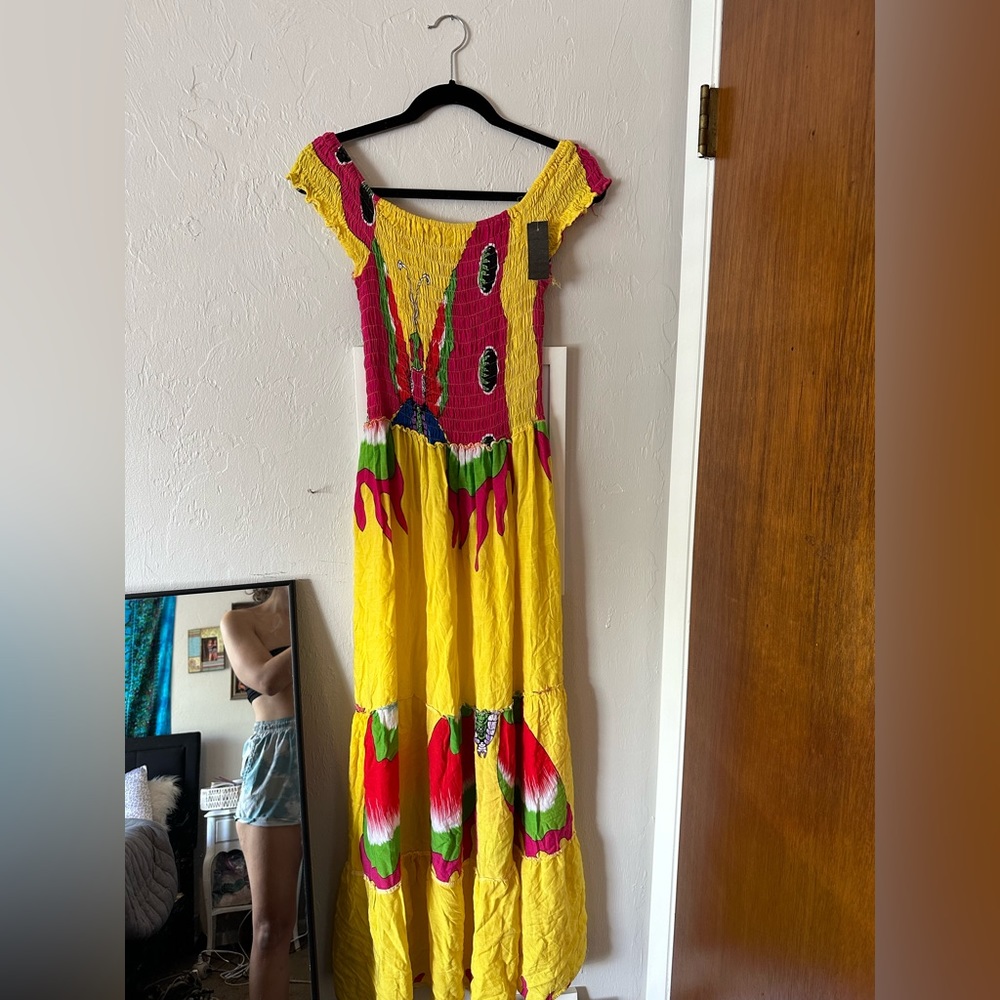 Vintage yellow floral sundress